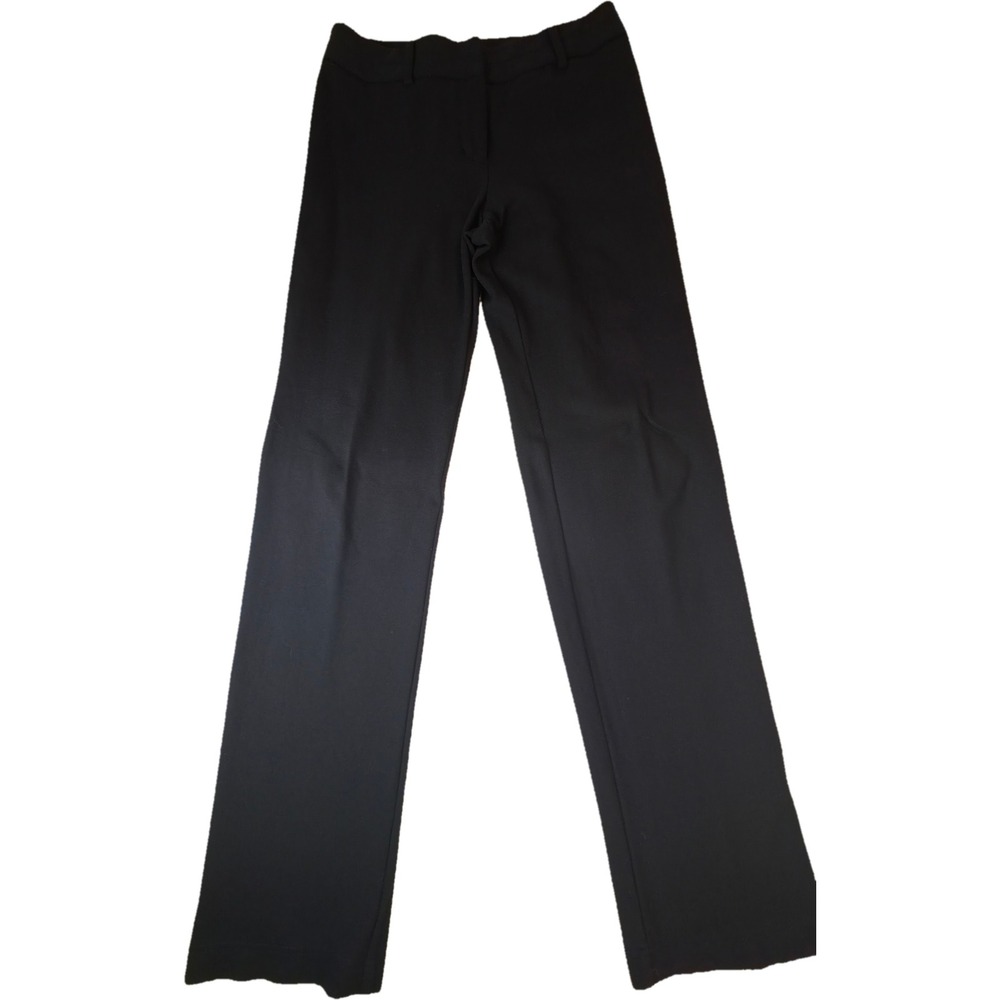 Chico's Trousers Women Size 1 Black Straight Leg Regular Excellent